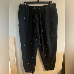 Jordan Black Joggers with Red Jumpman Accents Nike